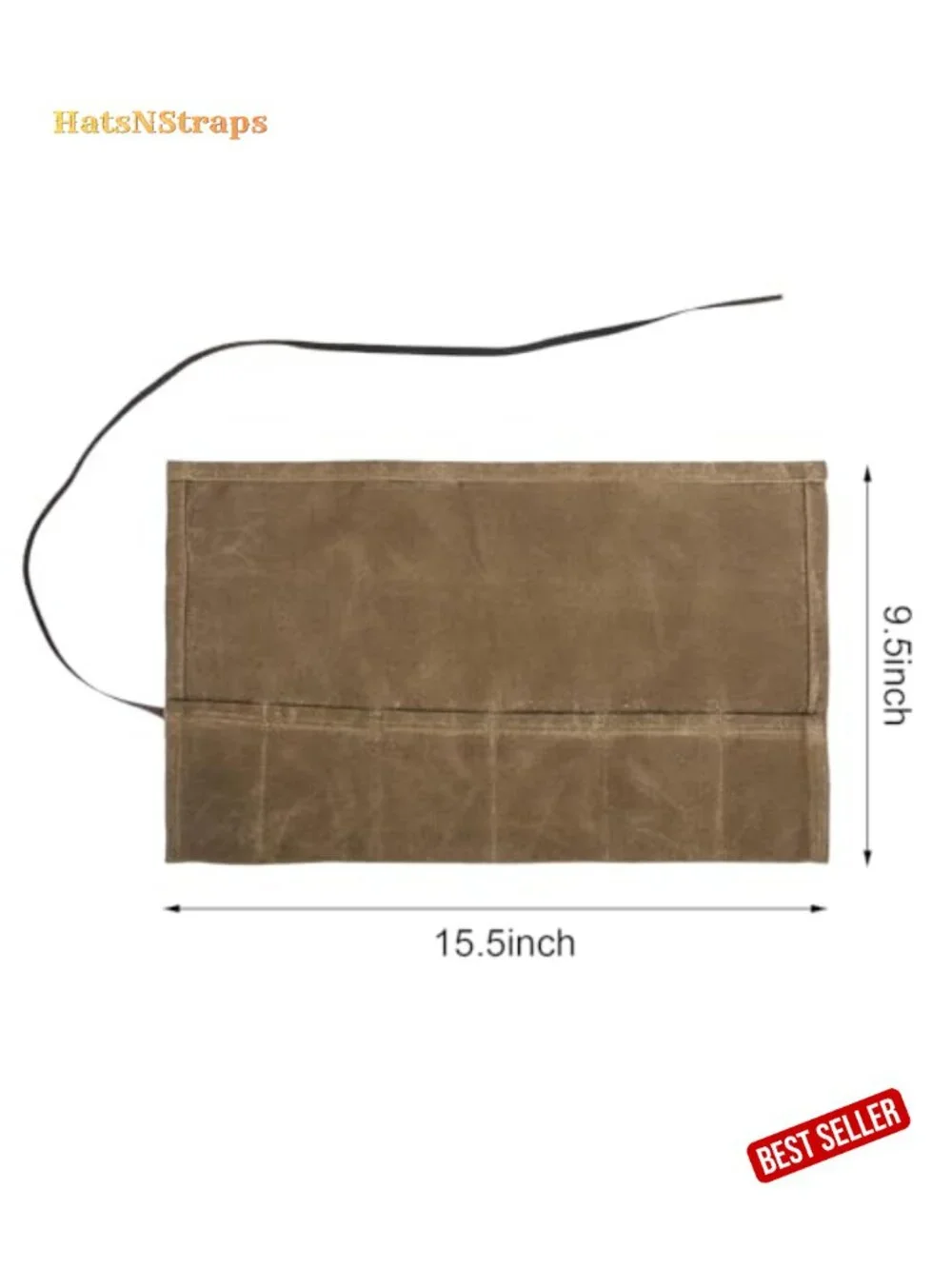 Waxed Canvas Watch Roll Travel Case 6 Slot Watch Organizer Pouch